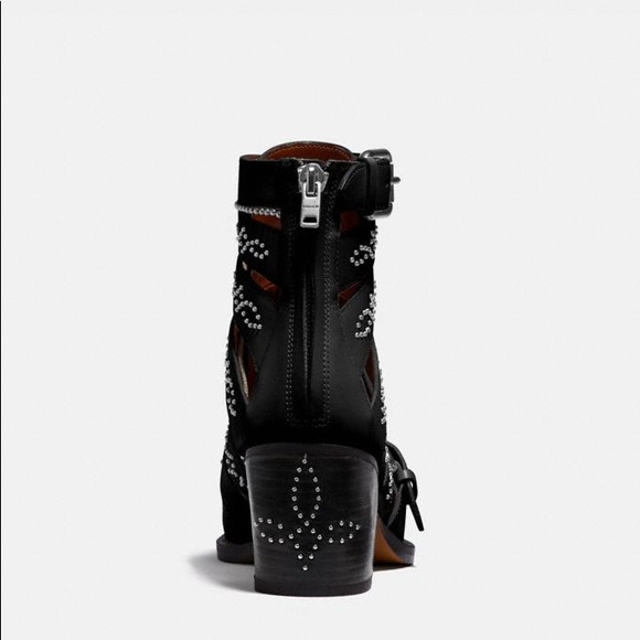 Coach Studded Paisley Boots - Picture 6 of 12